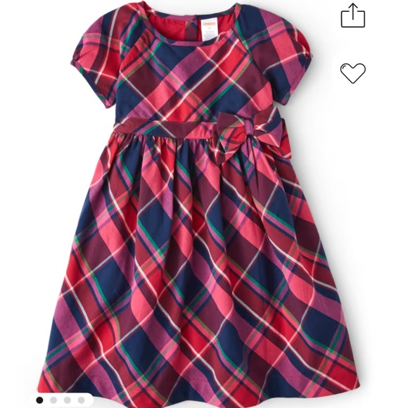 NEW❤️Gymboree Plaid Dress Candy Apple - Picture 1 of 7
